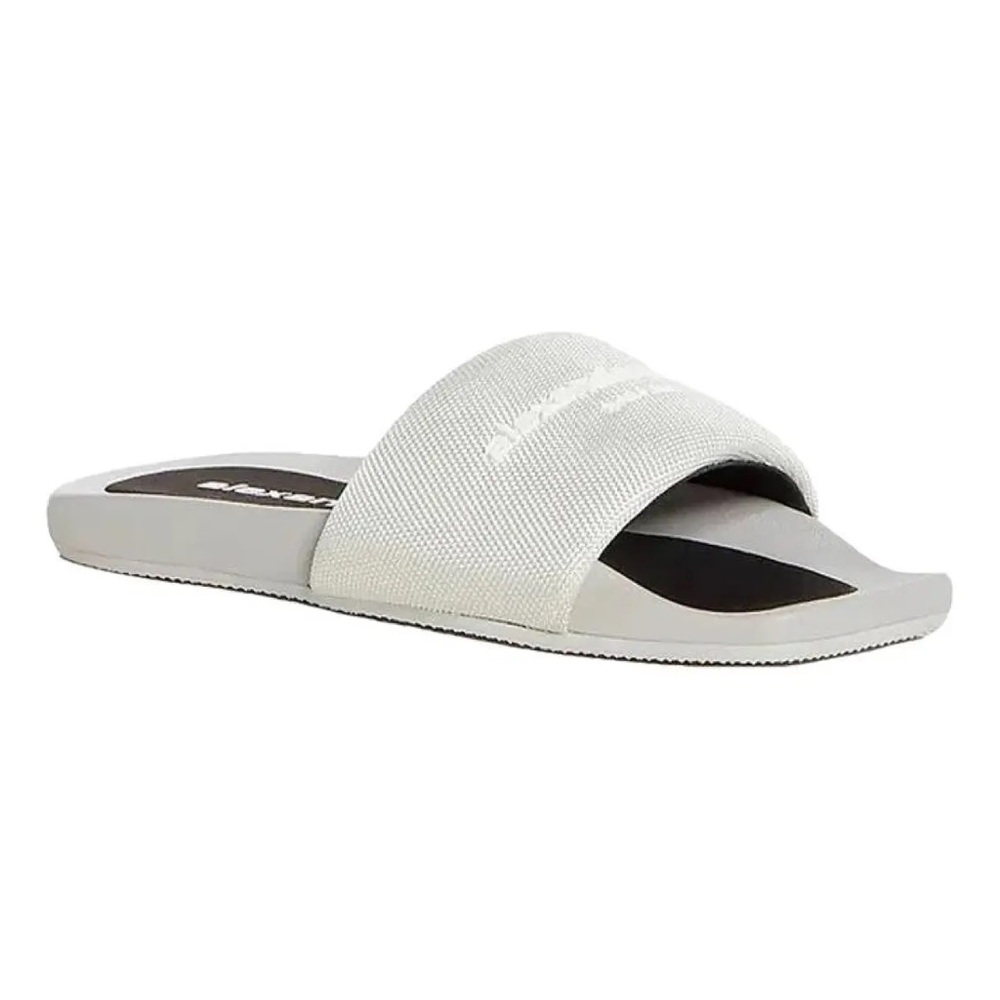 Alexander Wang Women's Logo Pool Slides in Pale Mint